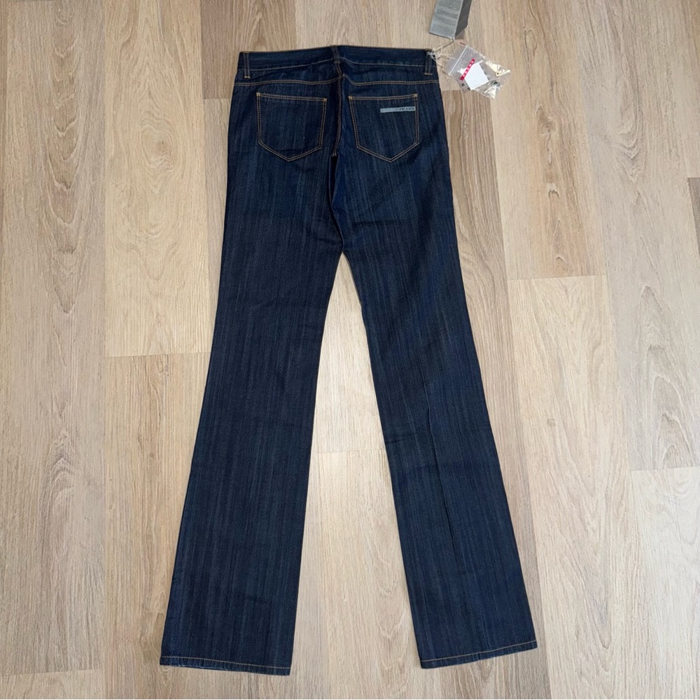 NWT Prada Dark Wash Denim Straight Leg Jeans - Size 26 - Picture 4 of 8
